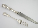 Victorian silver private die Knife & Fork