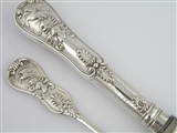 Victorian silver private die Knife & Fork