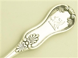 fine and impressive antique Victorian Scottish sterling silver Kings pattern flatware service for twelve persons