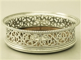 n exceptional, fine and impressive set of four antique Georgian English sterling silver coasters made by Robert Hennell I & Samuel Hennell