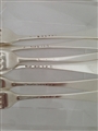 George III hallmarked Sterling Silver Set of Six Hanoverian Pattern Forks 1763