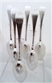 George II Sterling Silver Set Six Hanoverian Pattern Tablespoons 1747