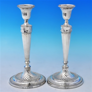 George III Sterling Silver Candlesticks