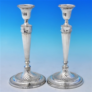 George III Sterling Silver Candlesticks
