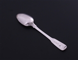 NELSON: Rare George III fiddle pattern sterling silver tea spoon