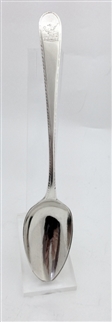 Antique George III hallmarked Sterling Silver Old English Feather-Edge Pattern Dessert Spoon 1779