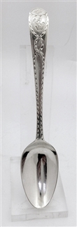 Antique George III hallmarked Sterling Silver Bright Cut Teaspoon c. 1780