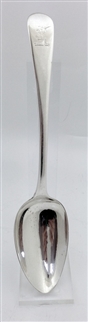 George III hallmarked Sterling Silver Old English Pattern Dessert Spoon 1805