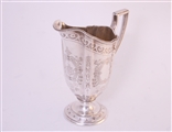 A Victorian three piece sterling silver tea set