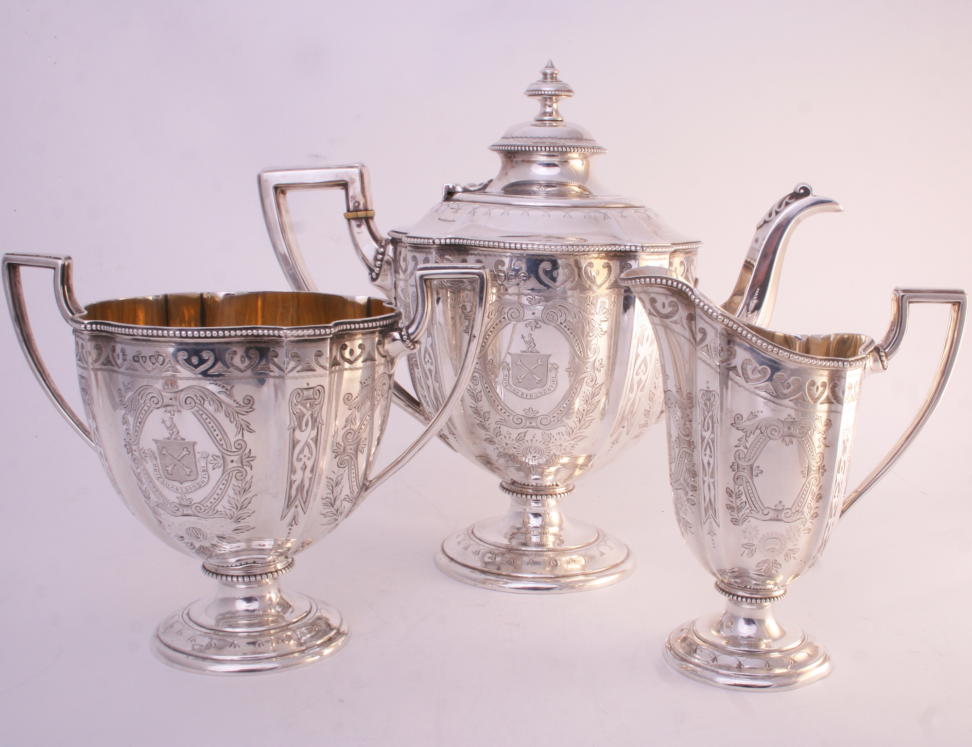 A Victorian Three Piece Sterling Silver Tea Set MyFamilySilver A Victorian Three Piece Sterling Silver Tea Set MyFamilySilver