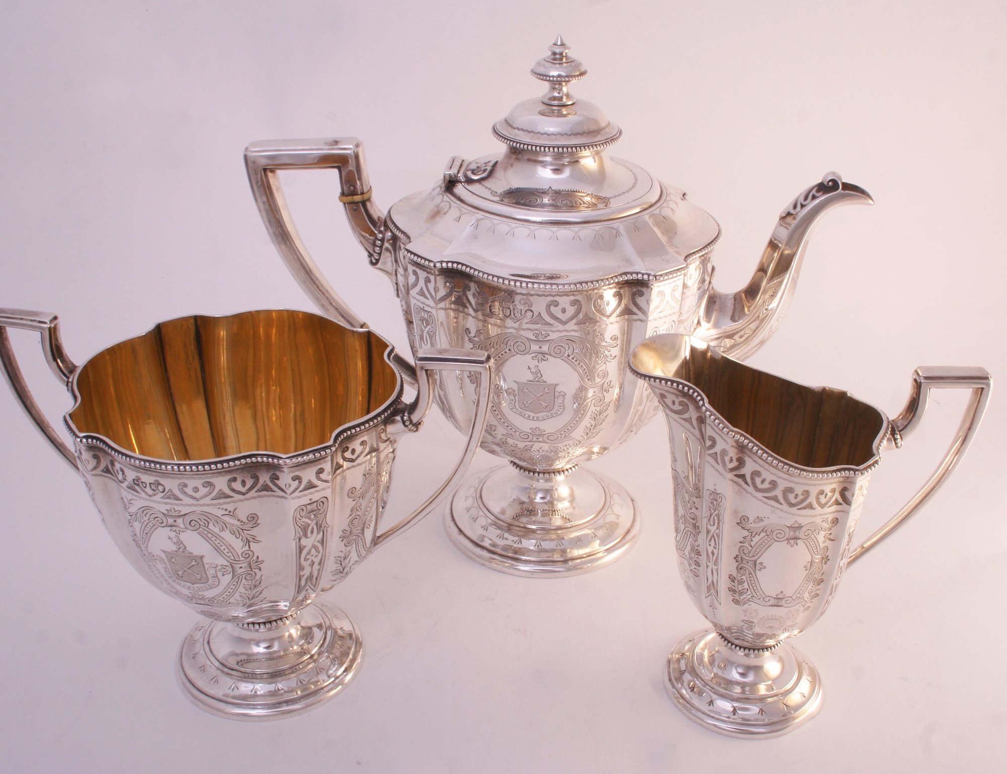 miniature sterling silver tea set
