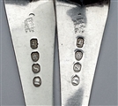Antique George III Old English Thread Pattern Set of Four Dessert Spoons 1813