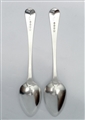 Antique George III Old English Thread Pattern Set of Four Dessert Spoons 1813