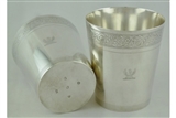 Pair of Scottish George III sterling silver crested Beakers