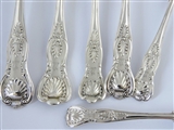 KINGS PATTERN 99 Piece SILVER CANTEEN CUTLERY FLATWARE SERVICE, London 1910