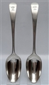 Pair Antique George III Sterling Silver Old English pattern Table Spoons 1780