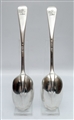 Pair Antique Victorian Sterling Silver Rat-tail Tablespoons, 1900