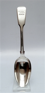 Antique Victorian hallmarked Sterling Silver Fiddle Pattern Dessert Spoon, 1847