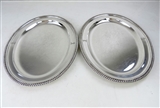 Fine pair of George III sterling silver meat dishes