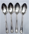 Antique set of Four Plated Victorian Thread Pattern Table Spoons Circa 1880