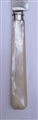 Antique Sterling Silver Bladed George III Mother of Pearl Handled Knife  Circa 1800