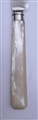 Antique Sterling Silver Bladed George III Mother of Pearl Handled Knife  Circa 1800