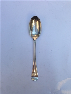 Antique Sterling Silver George II Hanoverian Pattern Teaspoon c.1735