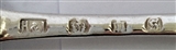 A Pair of Antique hallmarked Scottish Sterling Silver Hanoverian Rat Tail Pattern Dessert Spoons 1899