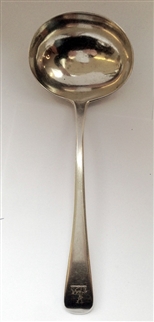 Antique Sterling Silver George III Old English Pattern Sauce Ladle 1814