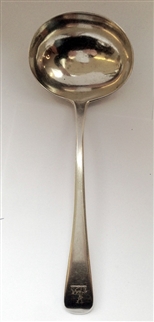 Antique hallmarked Sterling Silver George III Old English Pattern Sauce Ladle 1814