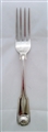 Antique Sterling Silver George IV Shell Fiddle and Thread Pattern Table Fork 1823