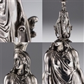 ANTIQUE 19thC VICTORIAN SOLID SILVER FIGURAL COMPORTS, HUNT & ROSKELL c.1874