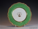 Worcester Flight Barr Barr Plate Armorial Porcelain SPARKE Sparkes West Lodge Hall Family Coat Arms Crest