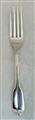 Antique York Silver hallmarked Victorian Sterling Provincial Silver Fiddle Pattern Dessert Fork 1849