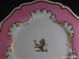 Flight Barr Barr Armorial Porcelain Worcester Plate Family Coat Arms Crest