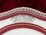 EARL OF COVENTRY: A William IV sterling silver dinner plate