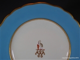 Royal Worcester Armorial Porcelain Monogram Plate WALTER Family Bearwood House Coat Arms Crest