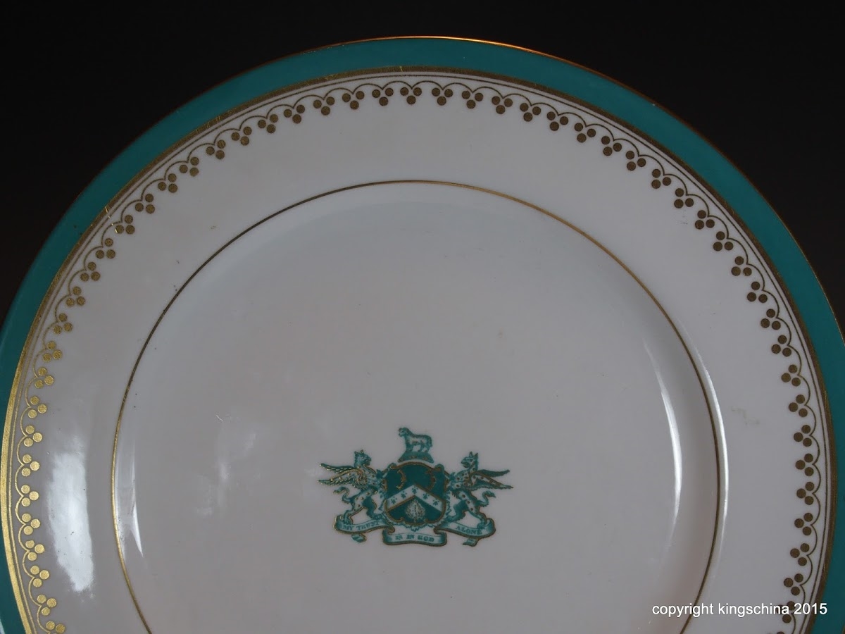 Armorial Plate Fides Probata Coronat Spode Copeland New Stone