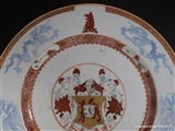 1720 Chinese Armorial Porcelain Charger LUTWYCHE with BAGNALL in Pretence Coat of Arms Crest