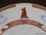 1720 Chinese Armorial Porcelain Charger LUTWYCHE with BAGNALL in Pretence Coat of Arms Crest