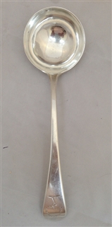 Antique George III Sterling Silver Hallmarked Old English Pattern Sauce Ladle 1788