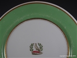 Flight Barr Barr Armorial Porcelain Worcester Plate Family Crest Coat Arms