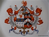Derby Armorial Porcelain Plate COLLINSON Impaling SOWERBY Chantry Park Ipswich East India Company Civil Service
