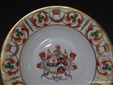 Derby Armorial Porcelain Plate COLLINSON Impaling SOWERBY Chantry Park Ipswich East India Company Civil Service