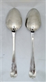 Pair of lovely Antique Victorian Sterling Silver Hallmarked Old English Pattern Table Spoons 1838