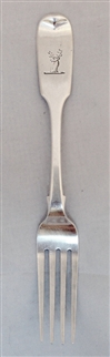 Antique Victorian Newcastle Provincial Sterling Silver Hallmarked Fiddle Pattern Dessert Fork 1849