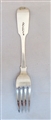 Antique Victorian Newcastle Provincial Sterling Silver Hallmarked Fiddle Pattern Dessert Fork 1849