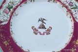 English Armorial Porcelain Plate BLATHWAYT Family Crest Coat Arms DYRHAM PARK BATH