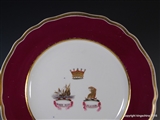 ROCKINGHAM ARMORIAL PORCELAIN PLATE VISCOUNT DUNCAN CAMPERDOWN ADMIRAL DUNCAN