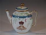 SEVRES ARMORIAL ROYAL WORCESTER TEA SET TETE A TETE VISCOUNT CROWN